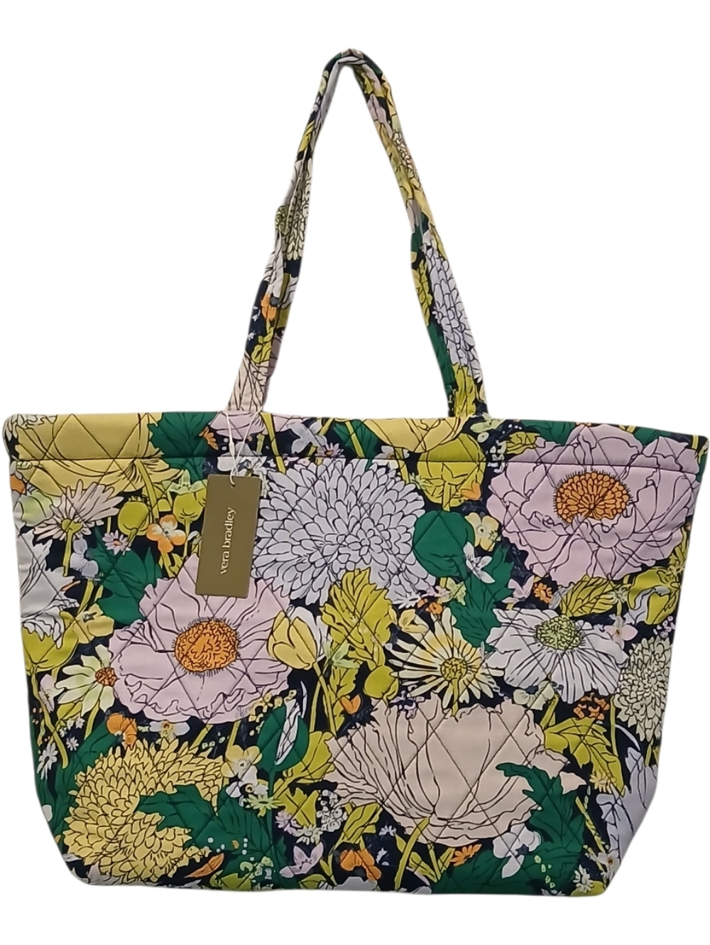 Vera Bradley East West Tote Bloom Boom Peacoat